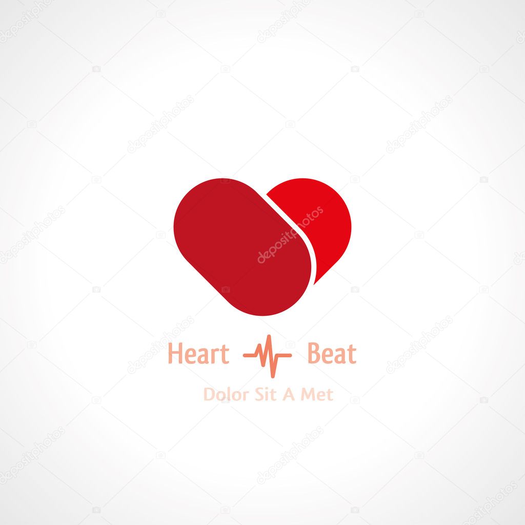 Abstract symbol of heart. vector icon eps10