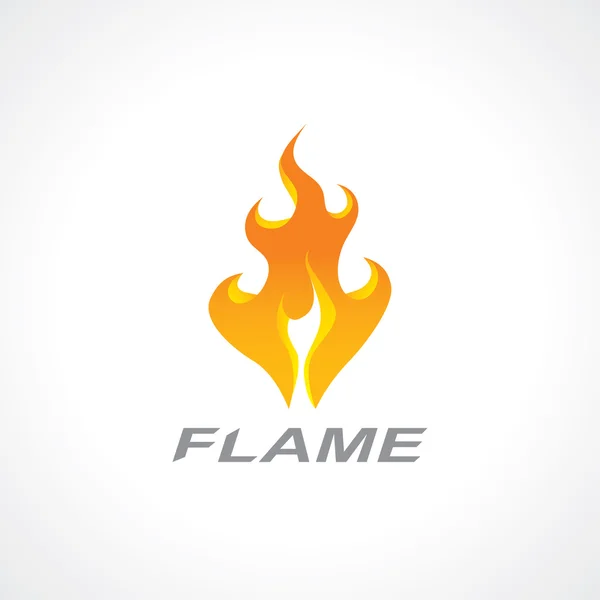 Flaming fire — Stock Vector