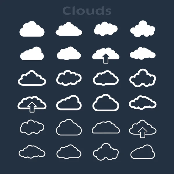 Ensemble de nuages — Image vectorielle