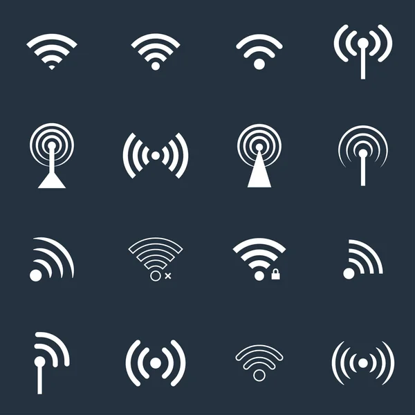 Iconos WiFi — Vector de stock