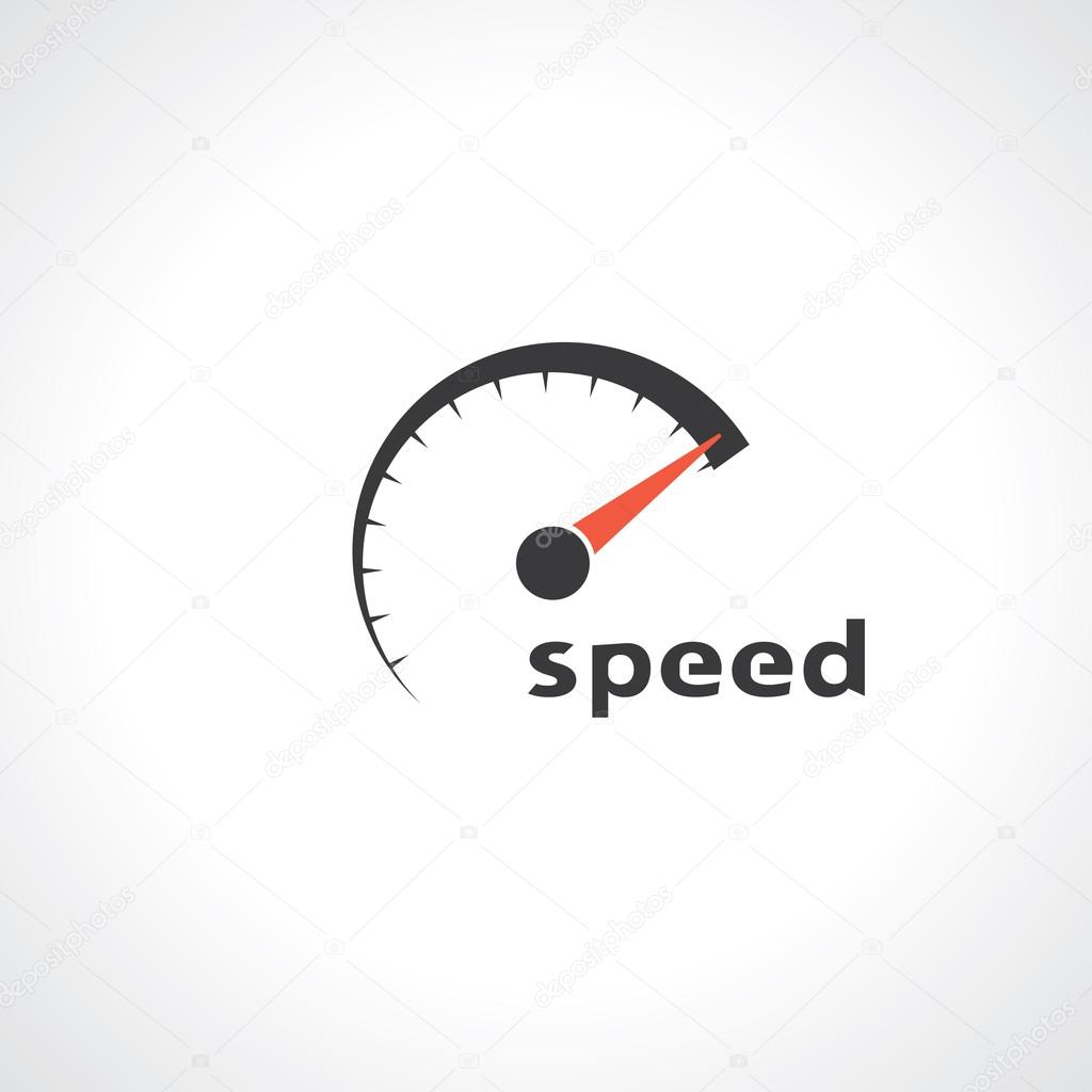 Speedometer. abstract symbol of speed. vector. eps10