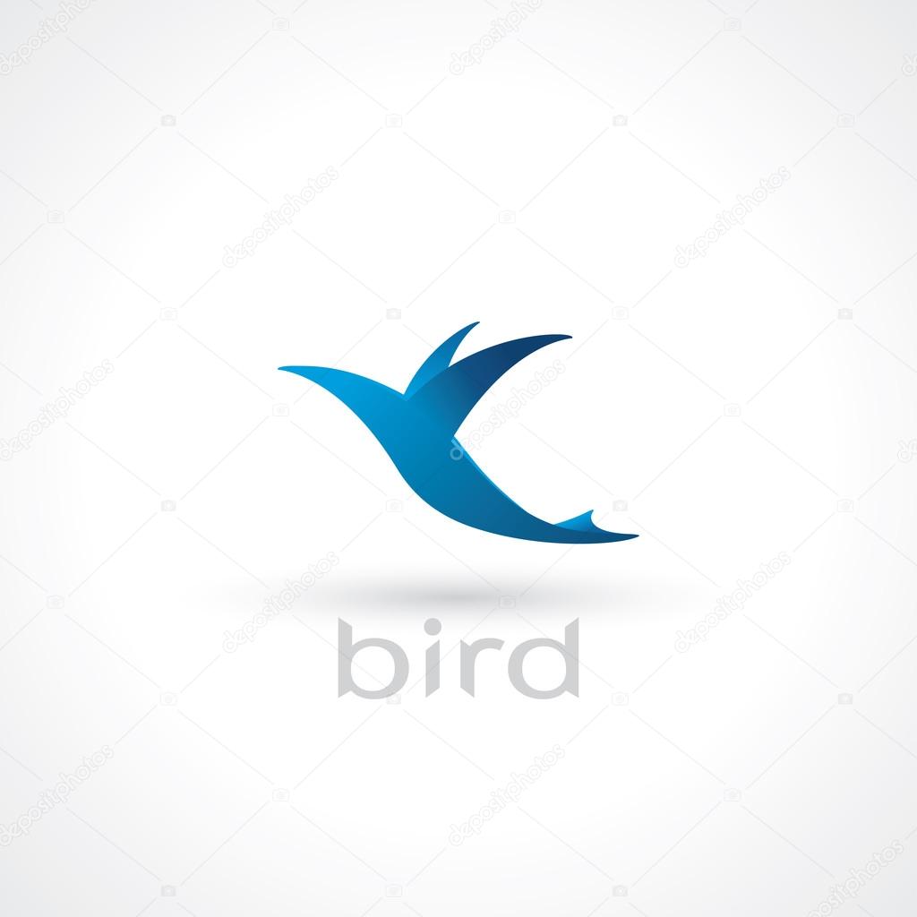 Flying bird abstract symbol. vector eps10