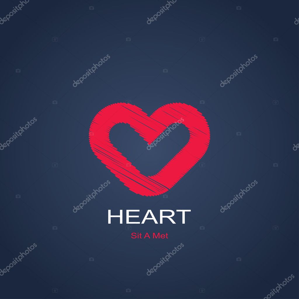 Abstract symbol of heart. vector icon