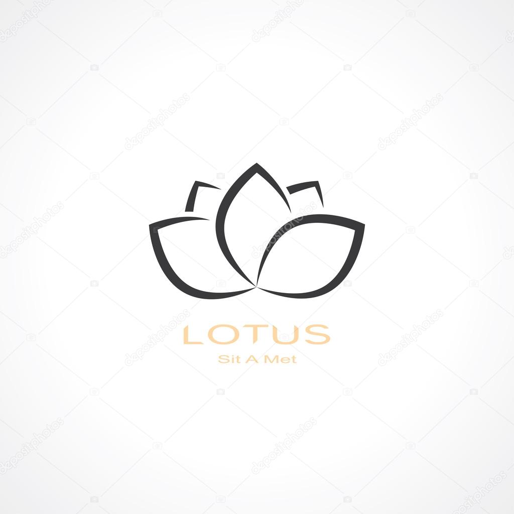 Abstract lotus symbol. template logo design. vector eps8