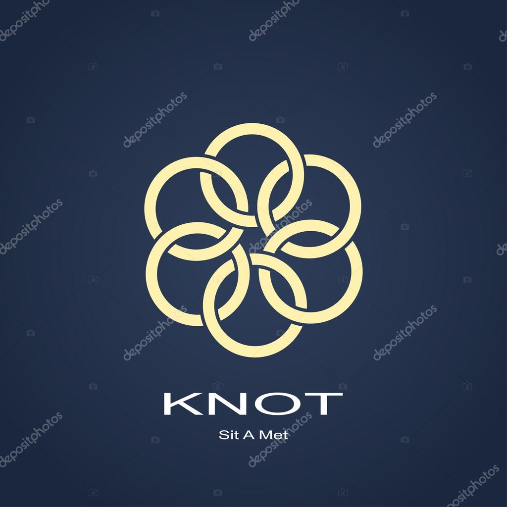 Abstract knot of the rings symbol. template logo design. vector eps8