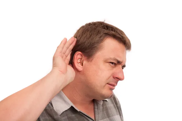 Cant hear you concept — Stock Photo, Image