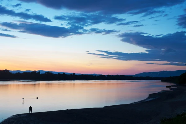 Дунай захід сонця — стокове фото
