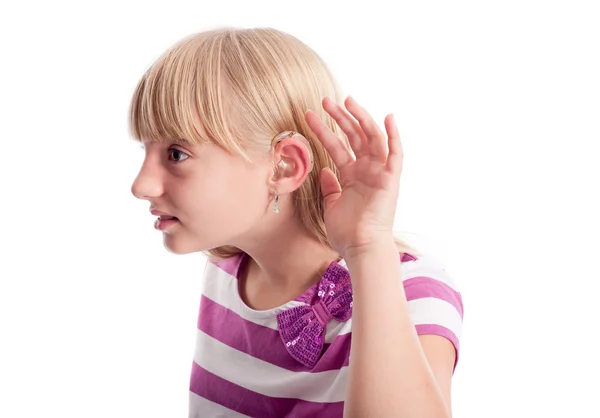 Handicap in hearing — Stock Photo, Image