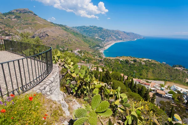 Taormina terasa — Stock fotografie