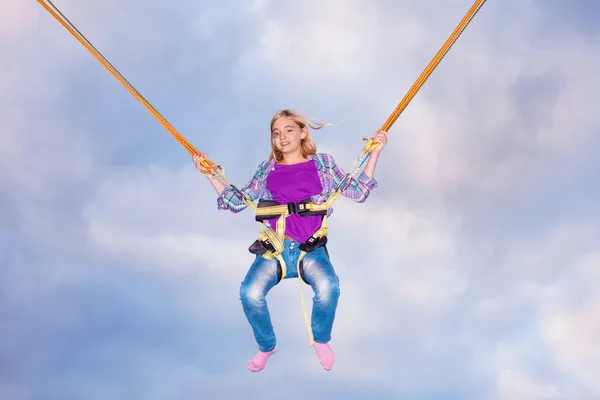 Enjoying jumping — Stock Photo, Image