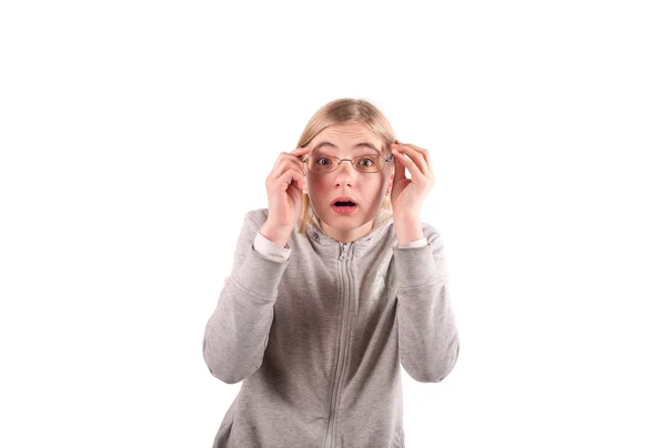 Astonished teen girl — Stock Photo, Image