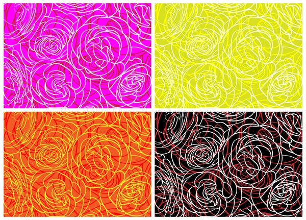 玫瑰涂鸦抽象 — 图库矢量图片