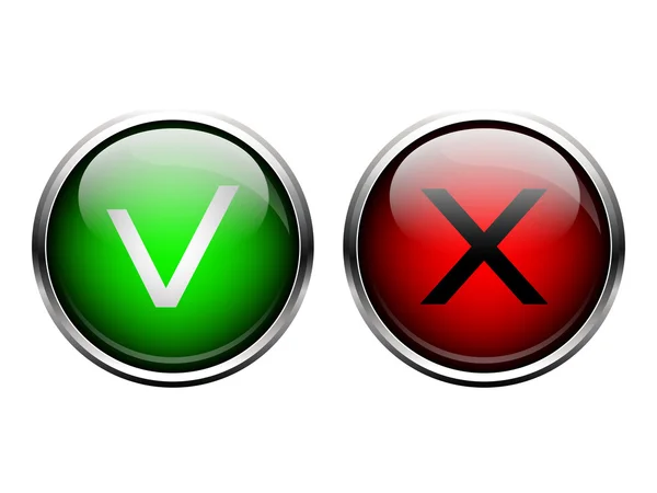 Yes, No button — Stock Vector