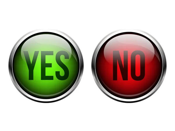 Yes, No button — Stock Vector