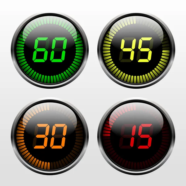 Digital nedräkningstimer — Stock vektor