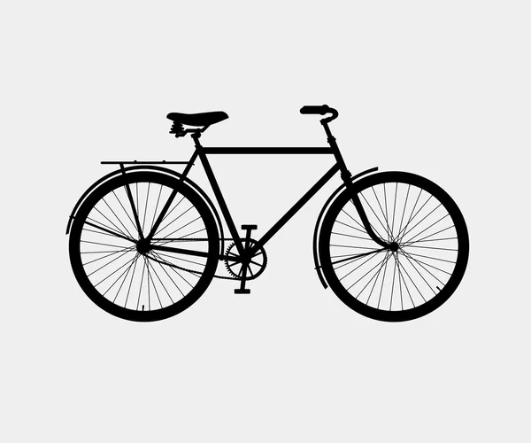 Silueta de una bicicleta clásica — Vector de stock