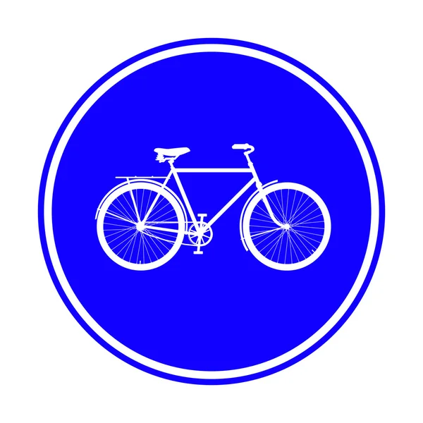 Panneau vélo bleu — Image vectorielle