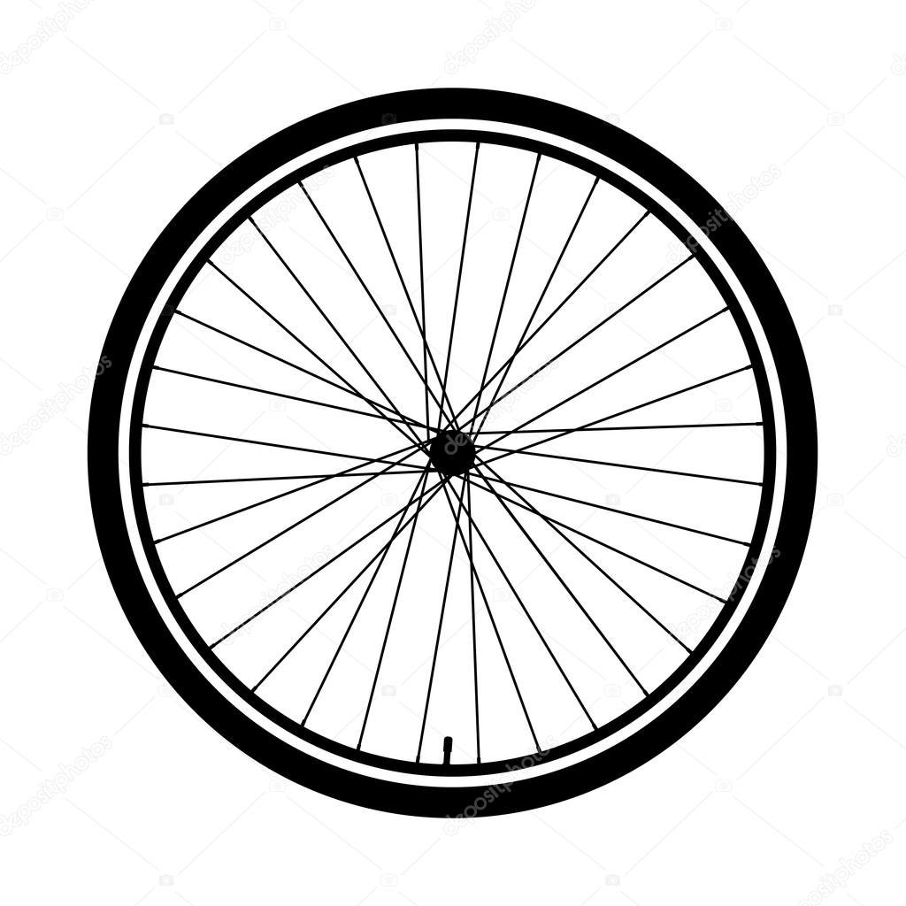 Silhouette of a bicycle wheel — Stock Vector © PavelTalashov 27455571