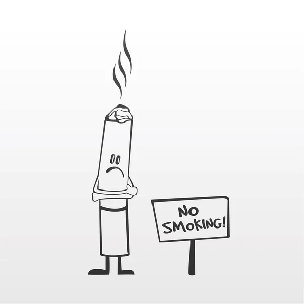 No smoking character — Stock Vector