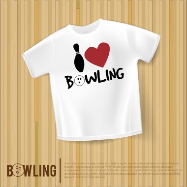 bowling, bowling hayranı, bowling salonu seviyorum t-shirt