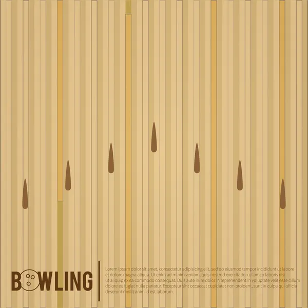 Bowling ruelle, surface d'un bowling — Image vectorielle