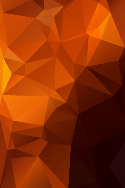 Abstrakt orange med brun bakgrund polygon. — Stock vektor