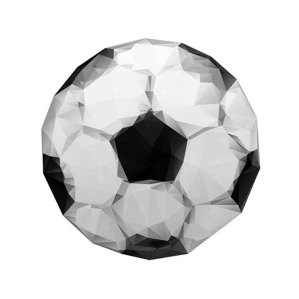 Futebol poligonal geométrico abstrato. Bola de futebol . — Vetor de Stock