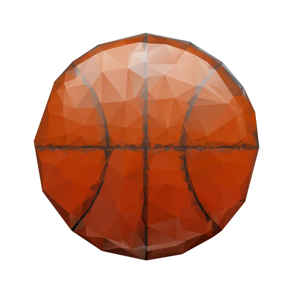 Abstraktní geometrický polygonální basketbal. — Stockový vektor