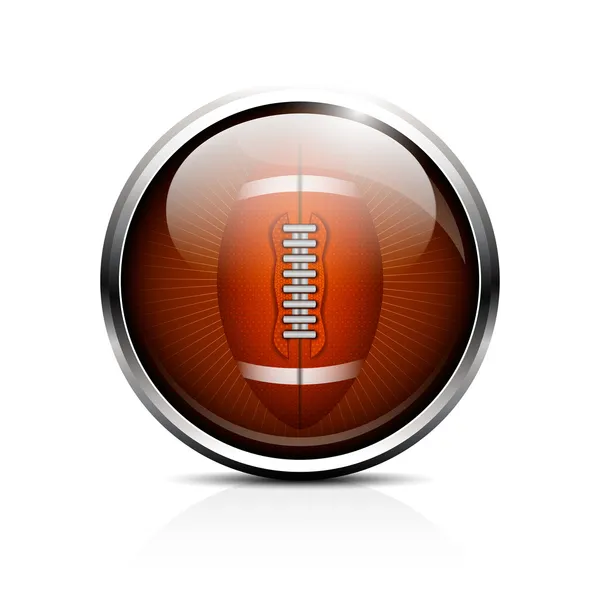 Rugby ball vector icon — Stock Vector