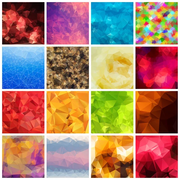 dizi çok renkli geometrik poligonal arka planlar