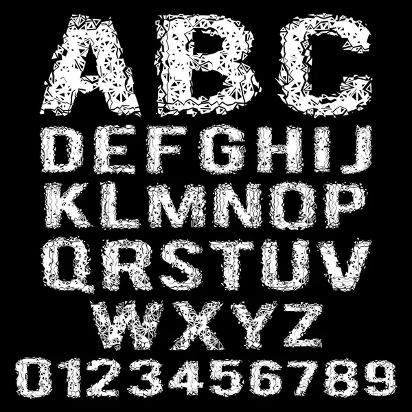 Ensemble vectoriel d'alphabet blanc cassé — Image vectorielle