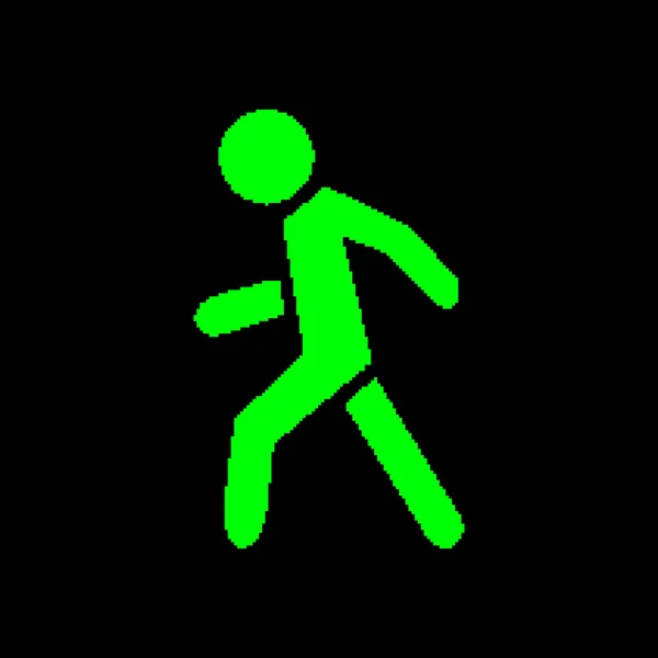 Símbolo de pixel pedestre — Vetor de Stock