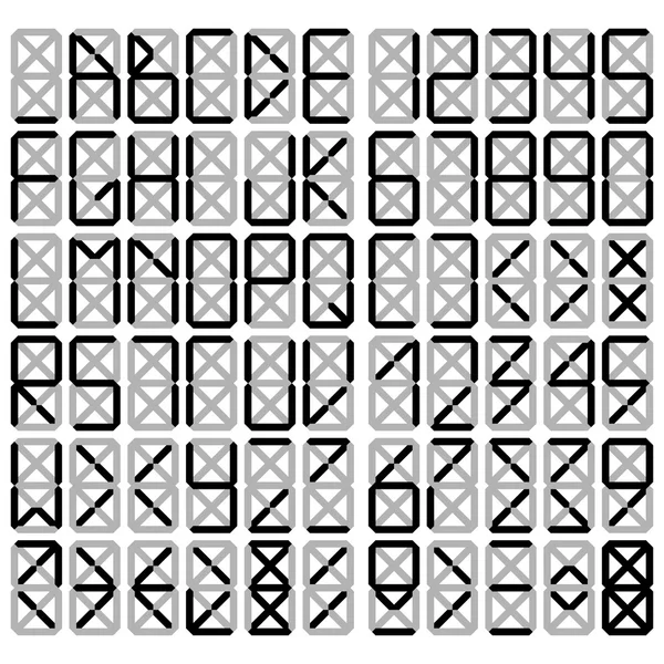 Dijital alfabesi — Stok Vektör