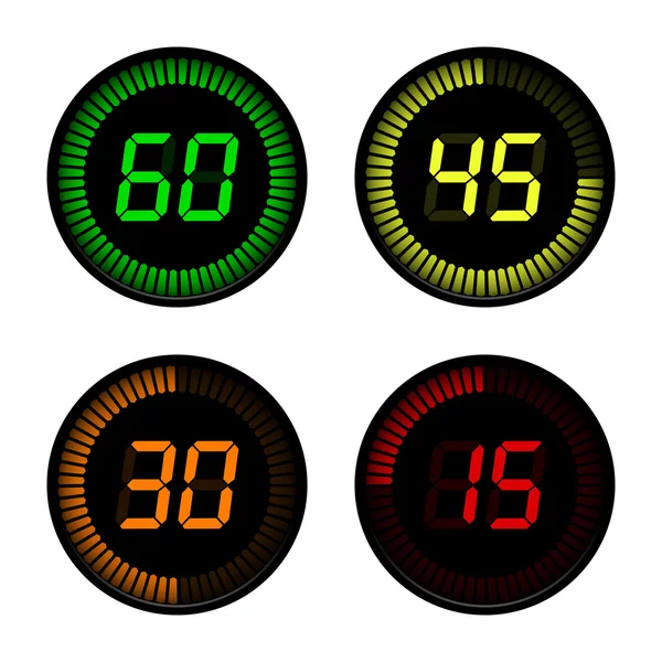 Digital nedräkningstimer — Stock vektor