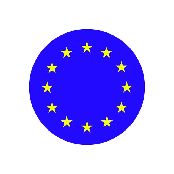 欧洲联盟。欧盟旗帜 — Stockový vektor