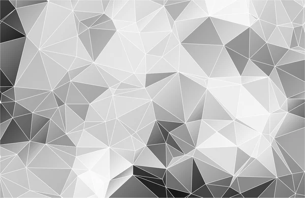Polígono de fondo abstracto blanco y negro — Vector de stock