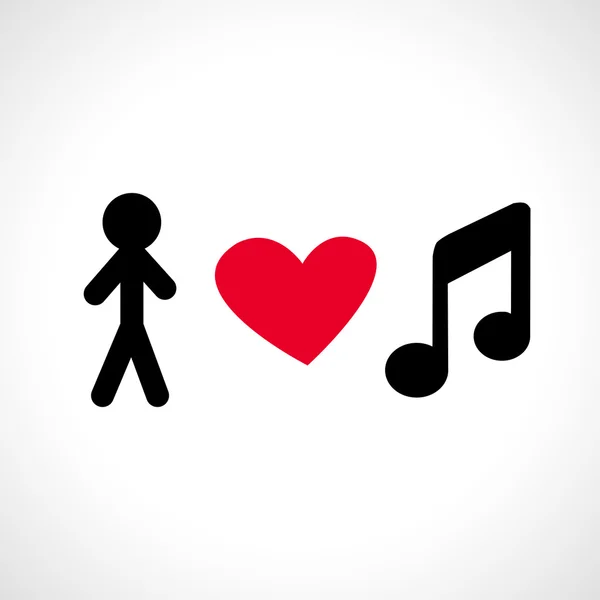 Αγαπώ τη μουσική — Διανυσματικό Αρχείο