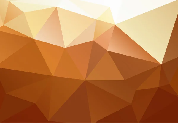 Geel oranje bruin abstracte achtergrond polygon — Stockvector