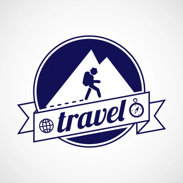 Travel label — Stock Vector