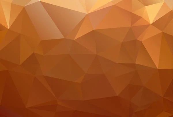 Geel oranje bruin abstracte achtergrond polygon — Stockvector