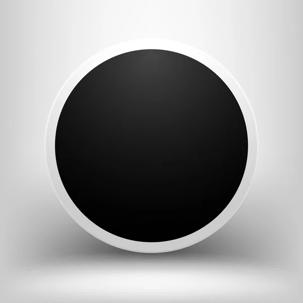 Esfera vazia preta com sombra — Vetor de Stock