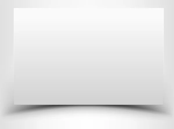 Feuille blanche vierge avec ombre — Image vectorielle