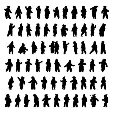 çocukların Silhouettes