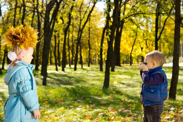 Herfst fotografie plezier — Stockfoto