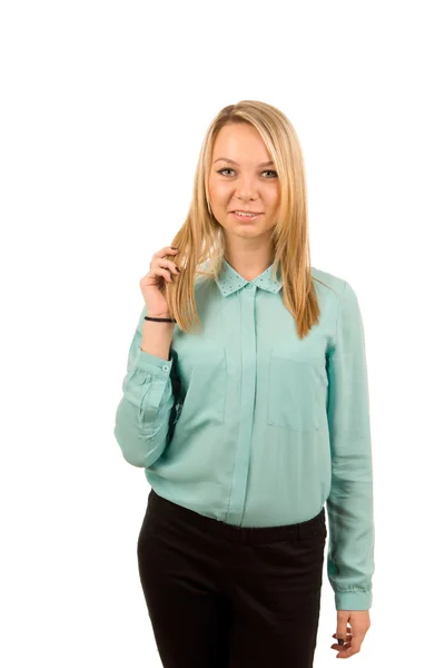 Portrait of a young blonde woman — Stock Photo, Image