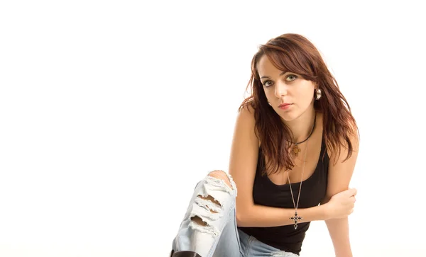 Casual young woman relaxing — Stock Photo, Image