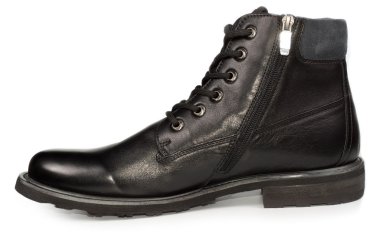 Classical black leather mans boot clipart