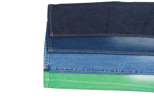 Different colours of denim fabric — Stock Photo, Image