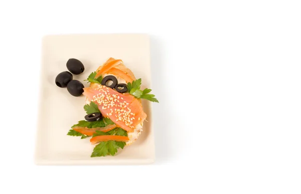 Cold smoked sliced salmon — Stock Photo, Image