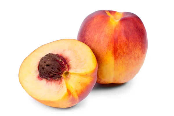 Half a ripe nectarine with a pip — Stock Photo, Image